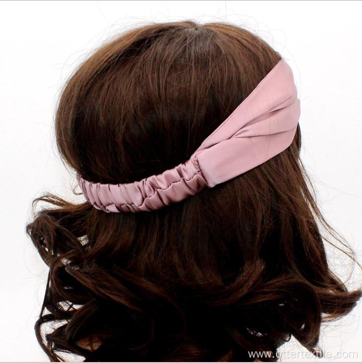 100% Silk Headband Elastic Twisted Head Hair Wrap