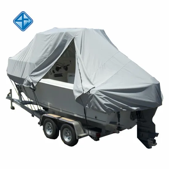 Custom UV Protected Dustproof T-Top Boat Cover with 300D Polyester Fabric