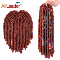 Rette Jumbo Faux Locs dreadlocks med fargelinje