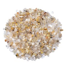 Chip Gold Quartz Rutilated Beads for Home Decoration & Decor Making Jewelry 100Gram