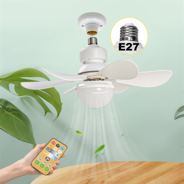 E27 Moden E27 Jauh Pintar LED Kipas Lampu untuk Bilik Tidur