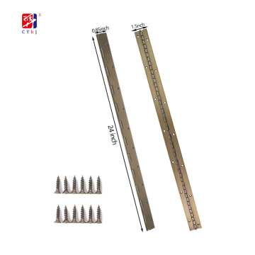 24 Inch Continuous Hinge Thickened Steel Heavy Duty Antique Bronze Piano Hinge 24" x 1-1/2" x 0.06