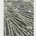 Glitter Pearl Tulle Bead Bordeded Mesh Fabric