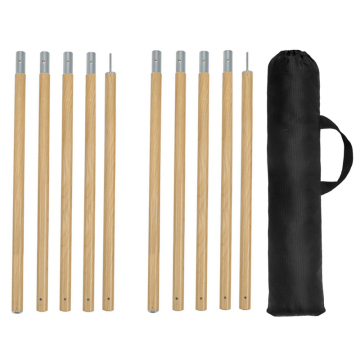 Customizable Anodized Aluminum Camping Tent Poles with Wood Pattern Bottom Connection