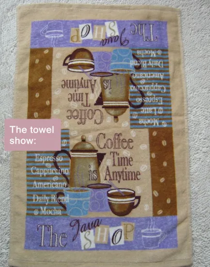 100% cotton velour printed Tea towel
