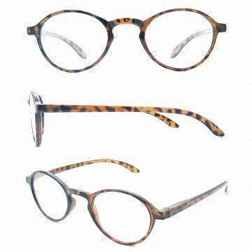 Reading Glasses with Plastic Frame and Temple, Stylish Design