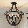 Dimmable Black Brown Bowl Pendant Light Fixtures