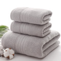 Venda por atacado 100% algodão banho luxo hotel toalha conjunto
