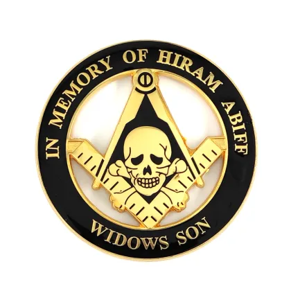 Custom Masonic Auto Decals: Square and Compass Design for Widows of Sons of Hiram Abiff