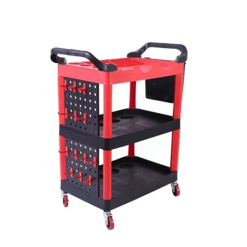 High Efficiency 3 Shelf Tool Cart for Household and Car Detailing
