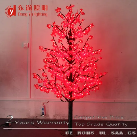 red light maple lighted Christmas cone tree