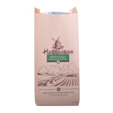 Retail Back Seal Paper Bread Bags With A Window