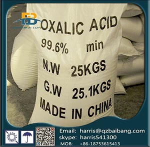 Produzione di acido ossalico 99.6 polvere uso per prezzo basso industriale/detergente/detergente/cuoio