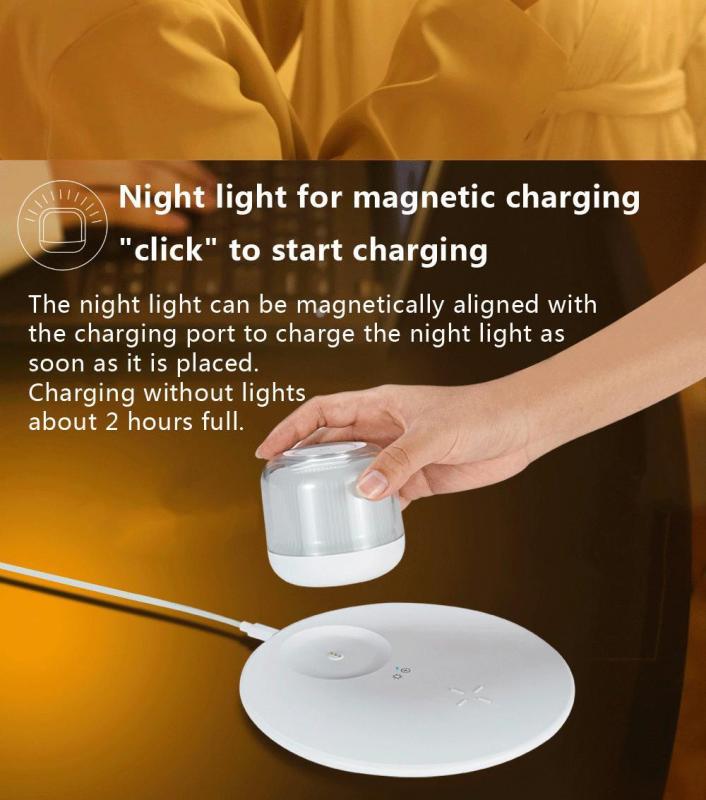 unique products Led table beside lamp with 15W wireless fast charger RGB night light for phones promotional business gifts sets