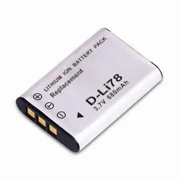 680mAh Digital Camera Battery, Replacement for Pentax D-Li78 Battery