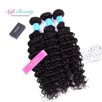 Hot Sale Cuticle Aligned 12A Double Weft Extensions 100% with Closure Deep Wave Unprocessed Mink Virgin Hair Bundles Brazilian