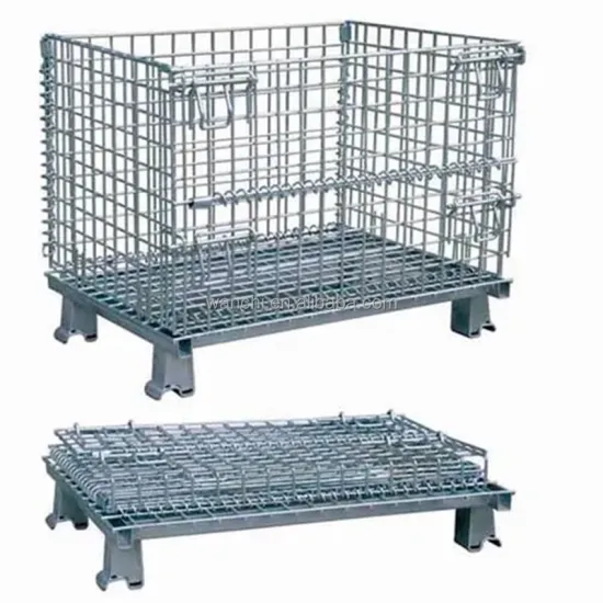 Galvanized Steel Warehouse Storage Box with Waterfall Flared Channel Wire Mesh Railing