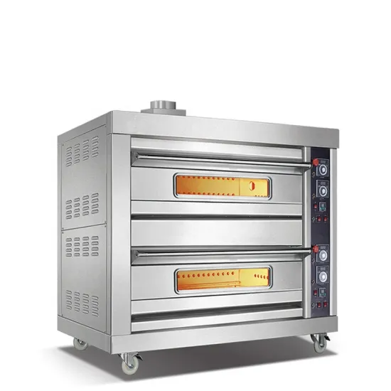 Commercial Gas Oven for Pizza Bread - High Quality Double Deck 4 Tray