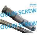 65/132 Twin Conical Screw and Barrel for PVC WPC Extrusion