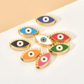 Email Evil Eye Metal Beads 50pcs