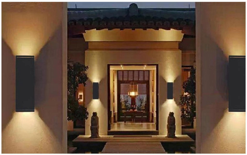 LED wall light for outdoor walkway