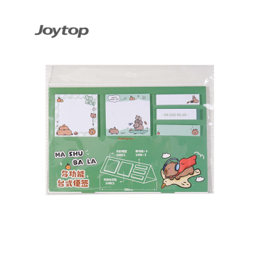 Joytop 101277 Wholesale Capybara Cute Cartoon Animal Memopad Notepad Set