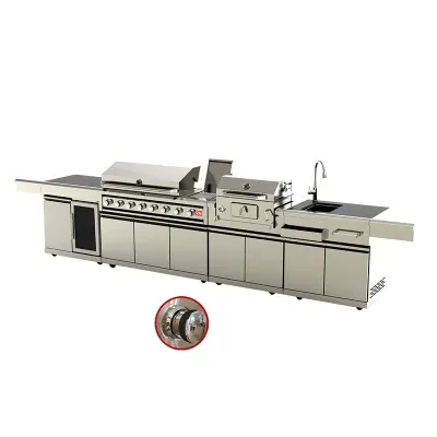 Chinese Professional Manufacturer Outdoor Kitchen Set Gas Charcoal BBQ Grill