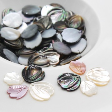 Wholesale 10pcs 17*18mm Genuine Pearl Shell White Flower Petal Beads - Mother of Pearl Jewelry Supplier