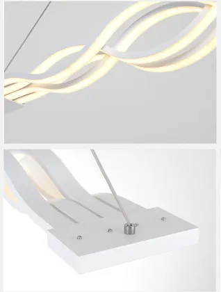 Shinetime Modern Minimalist Acrylic Wave Chandelier