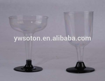 plastic removable based champagne cocktail glass cup