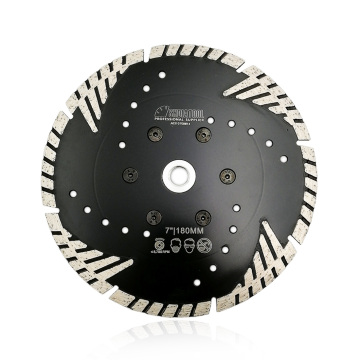 5 "M14 Heiß gepresstes Diamant -Turbo -Schneidblatt mit schrägen Schutzzähne für Beton, Granit, Marmor