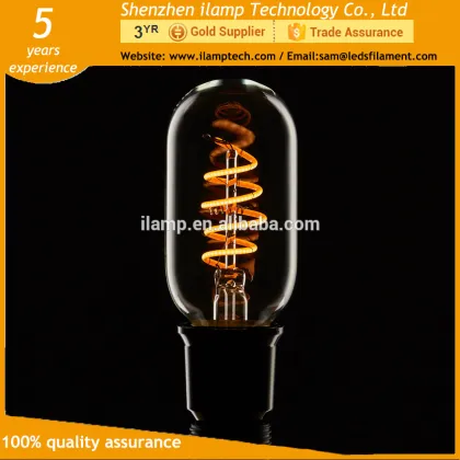 ilamptech General Lighting Service Amber LED Edison Bulb 2W T45 LED Bulb