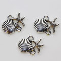 Leuke Sea Shell Sea Star Animal Beads Mooie metalen kralen voor sleutelhangers Accessoires maken