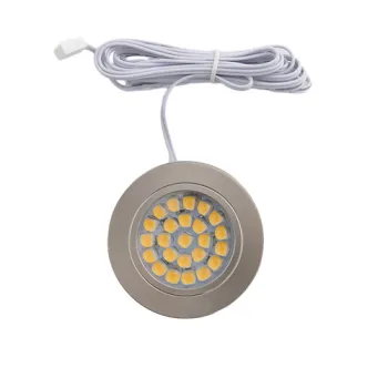 12V LED Under Cabinet Lighting Kit 3 Packs Slim Aluminum Puck Lights with 2-Way Switch All Accessories Included for Counter Clos