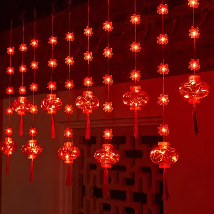 2023 Chinese New Year Red Lantern String Lights