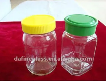 500ML cheap price glass Honey jar with plastic cap glass bottle manufacturer