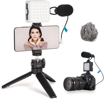 Professional FLASHOOT Smartphone Video Microphone Kit: Perfect YouTube Equipment for Vloggers