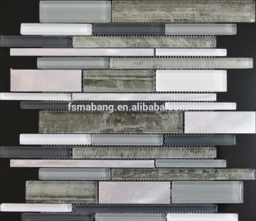 MB1098-10 grey ink jet print mosaic tile and aluminum mosaic for decoration