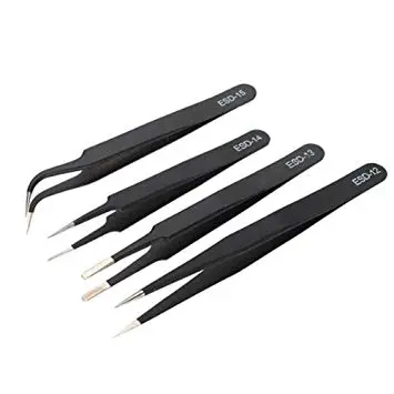 Wholesale High Quality Black ESD tweezer/Vetus tweezer/stainless steel tweezer