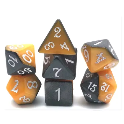 Custom Premium DND Yellow Black Bulk D20 Dice Set