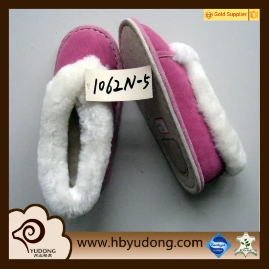 sheepskin casual slippers with soft sole