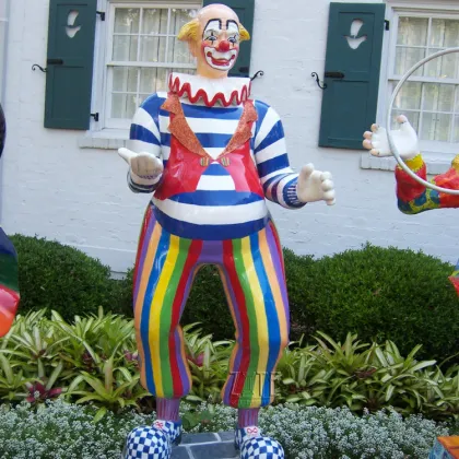 Garden Decoration Resin Fiberglass Clown Statue Sculpture