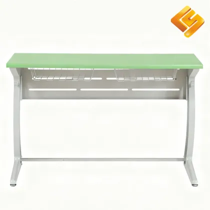 Heavy-Duty Classroom Desk with Wooden Seating Solution
