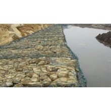 Jaring gabion galvanis berlapis PVC untuk dasar sungai