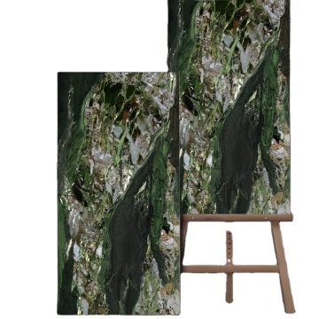 Modern Luxury Stone Green Marble Slab Tiles for Countertops and Flooring