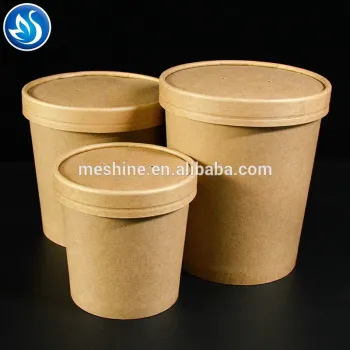 disposable custom design color paper food container /healthy paper soup bowl to go with disposable lid