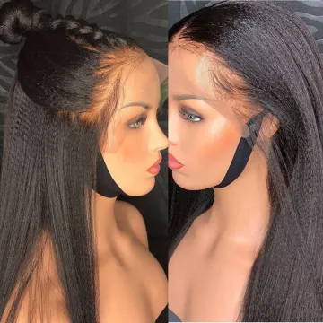 13x4 Hd Lace Frontal Wig Kinky Straight Frontal Wig, Lace Front Human Hair Wigs ,Brazilian Curly Human Hair Wig Preplucked