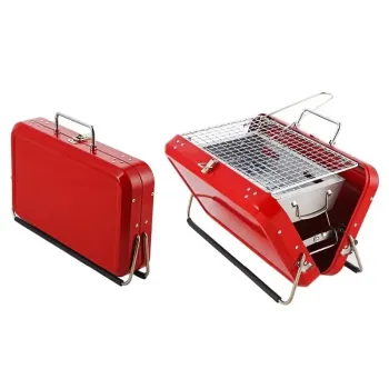 Portable Stainless Steel Suitcase BBQ Grill: Perfect for Outdoor Use and Camping - Easy Cleaning