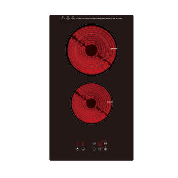 CB Certified Sensor Touch 2 Burner Built-in Ceramic Hob with Ceramic Glass