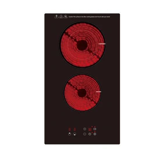 CB Certified Sensor Touch 2 Burner Built-in Ceramic Hob with Ceramic Glass